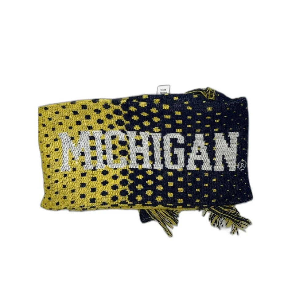 Adidas MICHIGAN STATE WOLVERINES NCAA Yellow & Navy Blue Scarf  Reversible